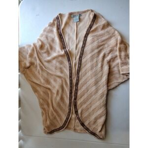 Flying Tomato Women's Beige Cardigan Kimono Style Bohemian M/L‎